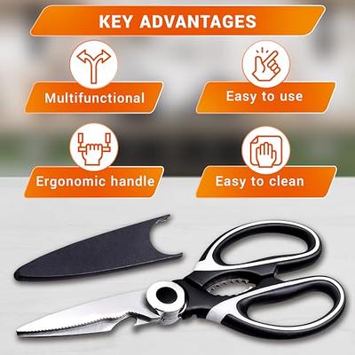 Stainless Steel Kitchen Scissors Shears With Blade Cover