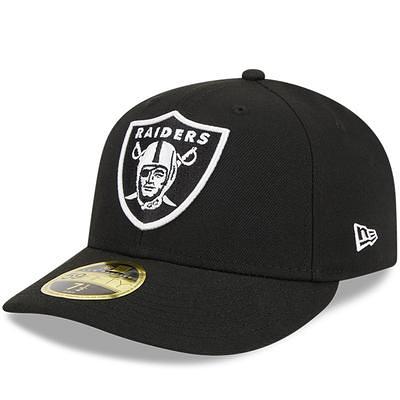 Men's New Era Black Las Vegas Raiders Omaha Script Low Profile 59FIFTY  Fitted Hat 