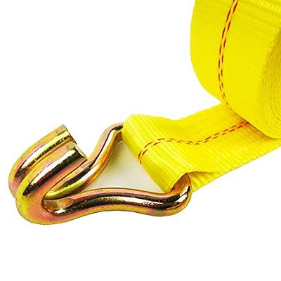 4 Pack 2 x27' Ratchet Strap Tie Down 10000lbs J Hook,Heavy Duty