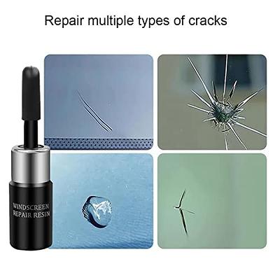 Windshield Repair Kit Cracked Glass Repair Kit Windscreen Repairing Glue  Adhesives Glass Repair Fluid For Car Windshield Chips Cracks 50ml