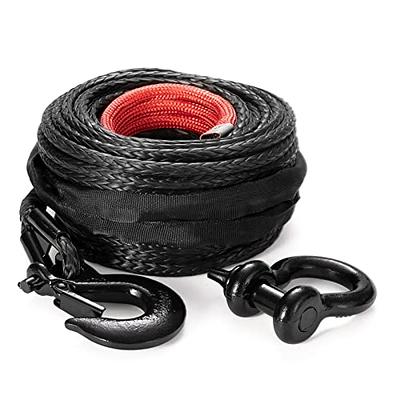 FIERYRED Synthetic Winch Rope 100FT 3/8 Inch 26500 Ibs Winch Line Cable  Black Rope with Protective Sleeve D-Ring Shackle Forged Hook for 4WD  Off-Road Vehicle SUV - Yahoo Shopping