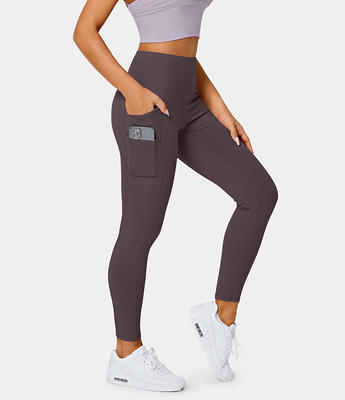 Halara High Waisted Crossover Plain Full Length Leggings - Zinfandel - S  gym leggings leggings with pockets leggings with butt lift - Yahoo Shopping