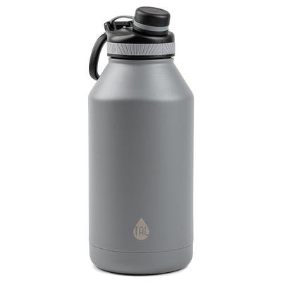 Mainstays 40 fl oz Solid Print Insulated Stainless Steel Water Bottle with  2 Interchangeable Lids, Blue