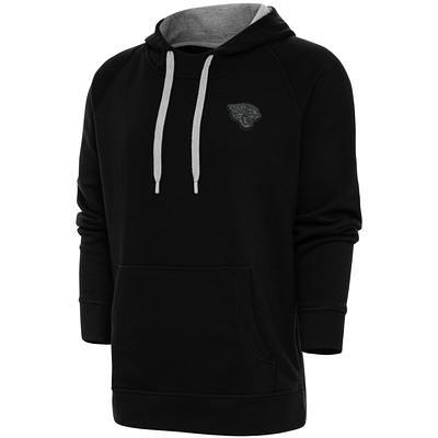 Houston Texans Antigua Axe Bunker Tri-Blend Pullover Hoodie - Gray/White