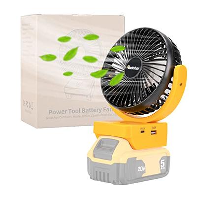 Jobsite Fan for BLACK+DECKER 20V Battery Handheld Camping Portable Fan