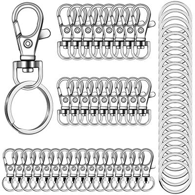 110PCS Premium Swivel Snap Hooks with Key Rings, Metal Swivel