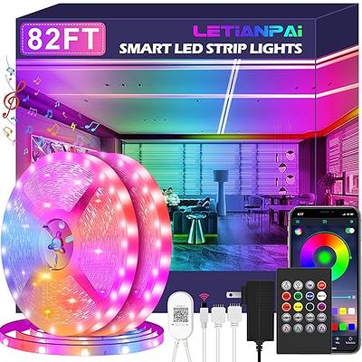 Govee Smart LED Strip Lights, 16.4ft WiFi LED Lights Work with Alexa and  Google Assistant, Bright 5050 LEDs, 16 Million Colors with App Control and  Music Sync for Home, Kitchen, TV, Party 