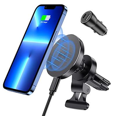 15W Fast Qi Magnetic Wireless Charger Car Air Vent Phone Holder Mount  Compatible with Magsafe Case for iPhone 12 13 Pro Mini Max