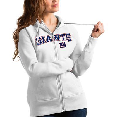 Men's Antigua White New England Patriots Victory Pullover Hoodie