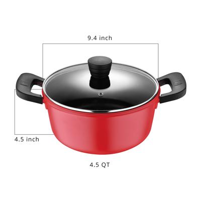 Mainstays Aluminum Black Non-Stick Coated 5QT Dutch Oven with Glass Lid