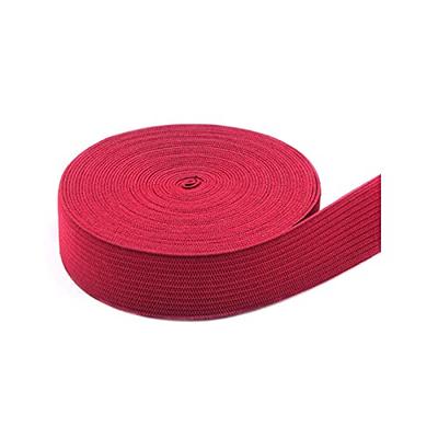 Sewing Elastic Band 1-Inch by 5-Yard Red Colored Double-Side Twill Woven Elastic