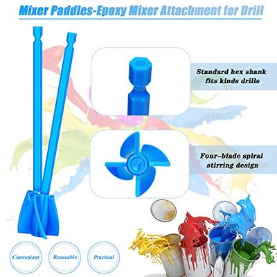 Resin Mixer Epoxy Mixer Paddles - 6 Reusable Pixiss Multipurpose  Bidirectional Paint Stirrer for Drill Epoxy & Paint Mixer Drill Attachment  - Paint Stirrers Epoxy Stirrer - Paint Mixer for Drill 
