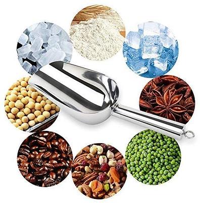 Stainless Steel Ice Scooper, Small Metal Food Candy Scoop for Kitchen Bar  Party Wedding, Thickened material, Dishwasher Safe. (8 OZ)