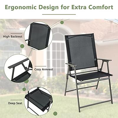Giantex Folding Beach Chair Portable Camping Steel Frame