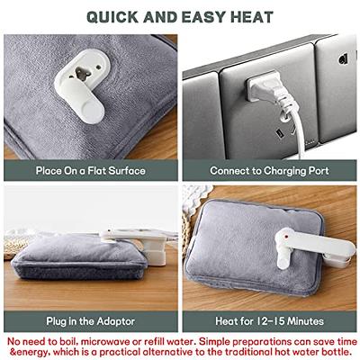 WITERY Electric Hot Water Bag with Soft Cover- Rechargeable Heating Pad Hot  Water Bottle for Pain Relief, Cramps & Sore Muscles, Hot Compress Bag Hand  Warmer for Outdoor/Indoor (Filled with Water) 