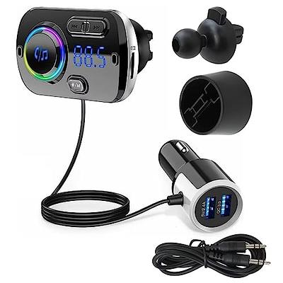  Octeso Upgraded V5.0 FM Bluetooth Transmitter Car, QC3.0 & LED  Backlit Wireless Bluetooth FM Radio Adapter Music Player/Car Kit with  Hands-Free Calls, Siri Google Assistant : Electronics