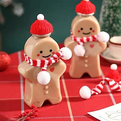 10 Pcs Christmas Drink Bottle Gingerbread Bottles Sealed Container