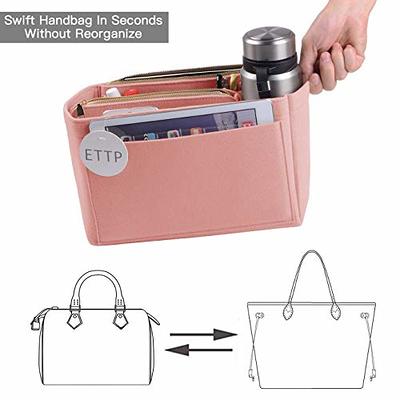 Purse Organizer Insert, Felt Purse Organizer with Zipper and Sewn Bottom  Insert, Fit Speedy Neverfull Gracefull, Tote, Handbag, 5 Sizes (Medium,  Red) - Yahoo Shopping