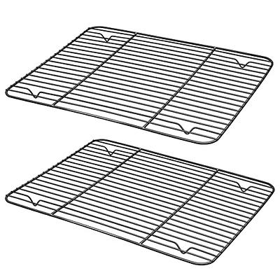 Homikit 2 Pack Wire Baking Rack, Stainless Steel 12 x 9 Bake Grill Rack  for Cooking Roasting Grilling, Mesh Cooling Rack for Cookie Cake Bacon Meat