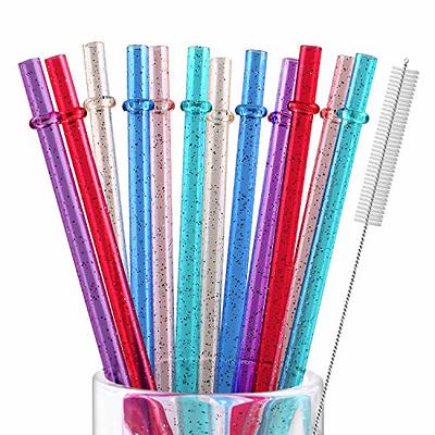 Ello Impact BPA-Free Plastic Reusable Straws with Cleaning Brush