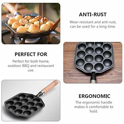 1pc 4 Mini Cast Iron Skillet With Wooden Handle Perfect For Baking