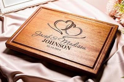 Personalized Cutting Board, 11 Designs, 5 Wood Styles - Housewarming  Wedding Gifts for Couple,Personalized Gifts for Mom and Dad, Grandma ,  Engraved