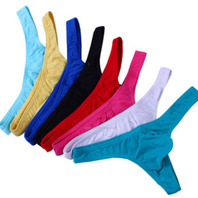 Sexy Men Low Rise Breathable Thongs Pouch Jockstrap Gay Underwear Male ...