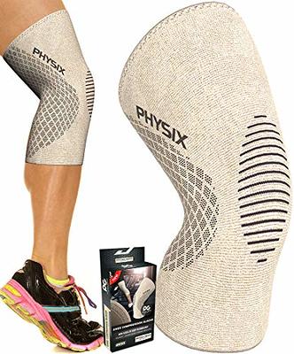 Odoland Calf Compression Sleeve Calf Brace for Calf Pain Relief Strain,  Sprain, Tennis Leg and Calf Injury - Guard Leg and Adjustable Shin Splints  Support for Sport Recovery Fitness and Running, Blue 