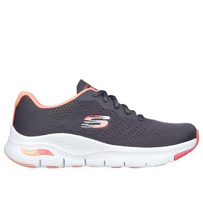 Skechers Women's Vapor Foam - Fresh Trend Sneaker, Size 8.0, White/Black/Coral, Textile/Synthetic, Vegan