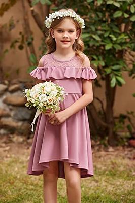 Arshiner Girls Summer Dress Off Shoulder Flutter Sleeve Midi Swing Cassual  Formal Dresses with Pocket : : Clothing, Shoes & Accessories