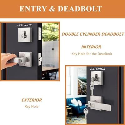 Double Cylinder Deadbolts with Key on Both Side, Keyed Entry Door Lock -  Probrico