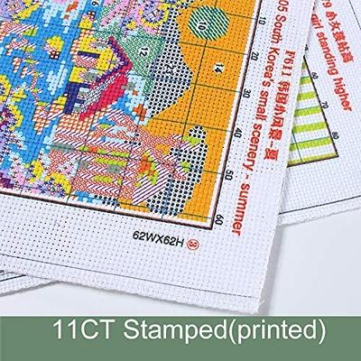 Stamped Embroidery Kit for Beginners with Pattern, DIY Hand