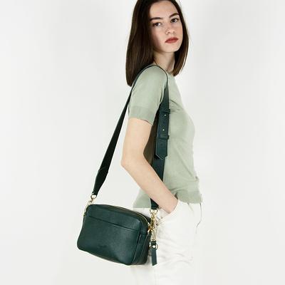 Leather Crossbody Bag - Leather Camera Bag - Green Leather Bag - Small Leather Purse for Women - Lisa Collection
