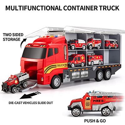 Die-cast Alloy Construction Vehicle Toy Set with Play Mat for 3-9 Year Old  Boys and Girls