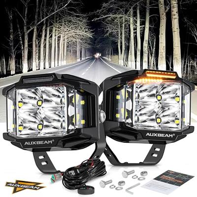 Auxbeam 4 Inch V-MAX Series LED Pod Lights, 92W 8960LM Square Side