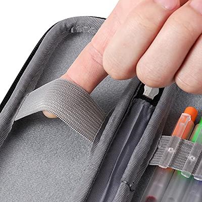 iDream365 Upgraded Hard Pencil Case Box for Adluts,Durable Pen Carrying  Case with Zipper-Black