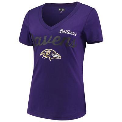 New Era Apparel Girls' Baltimore Ravens Heart White T-Shirt