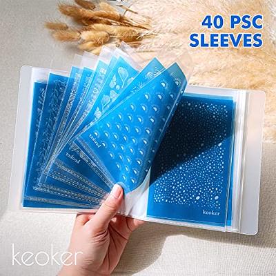 KEOKER Folder Book with Plastic Sleeves, 40 Pockets Presentation