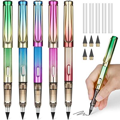 Fuutreo 30 Pcs Inkless Pencil Everlasting Reusable Pencil with 30 Nibs  Pencil with Eraser Eternal Aesthetic Inkless Pencil for Writing Drawing  Home Office School Students Kids, 10 Colors - Yahoo Shopping