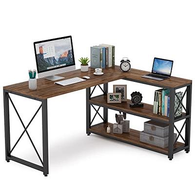 Tribesigns Computer Desk with 5 Drawers, Home Office Desks with Reversible  Drawer Cabinet Printer Stand, Industrial PC Desk with Storage, Rustic Study  Writing Table Workstation for Small Spaces - Yahoo Shopping