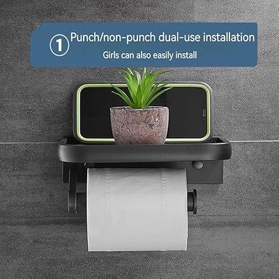 KES Black Paper Towel Holder Under Cabinet Paper Towel Roll Holder for  Kitchen Adhesive No Drilling Wall Mount SUS 304 Stainless Steel Matte  Black