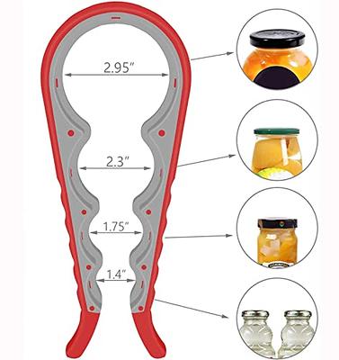 Jar Opener Bottle Opener for Weak Hands, 5 in 1 Multi Function Can Opener  Bottle Opener Kit with Silicone Handle Easy to Use for Children, Elderly  and