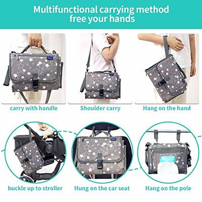 Momcozy Portable Diaper Changing Pad, 2-in-1 Wipes Pocket, Also