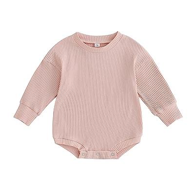 Baby Boy Girl Knitted Romper Newborn Infant Sweater Onesie Long