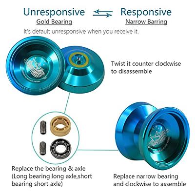 Unresponsive Yoyo,Professional Yoyo ,Aluminum Beginner Yo-Yos Ball for Yoyos  Players with 10 Yo Yo Strings 