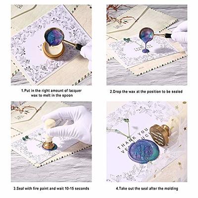 Wax Seal Stamp Set Lacquered Sealing Wax Kit DIY Craft For Wedding