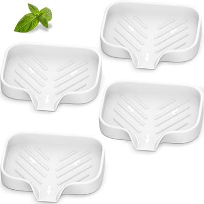 Soap Dish for Shower,4 Pcs Thickened Soap Dish,Great High-Purity