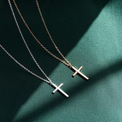 Simple Exquisite Gold Chain Cross Necklace Small Gold Cross Religious  Jewelry Women's Necklace | Wish