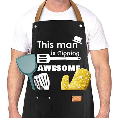 Funny Aprons for Men Customized BBQ Apron With Pockets Fathers Day Gift  Grilling Apron for Dad Grilling Accessories for Him Chef Dad Apron 