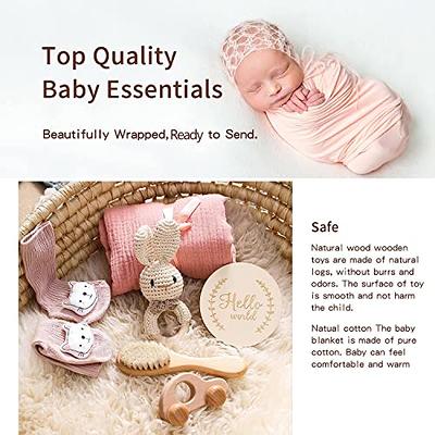 8PCS Baby Shower Gifts, New Born Baby Gifts for Girls Boys, Unique Newborn  Essentials Gift Set, Baby Gift Basket Includes Baby Blankets, Funny Socks